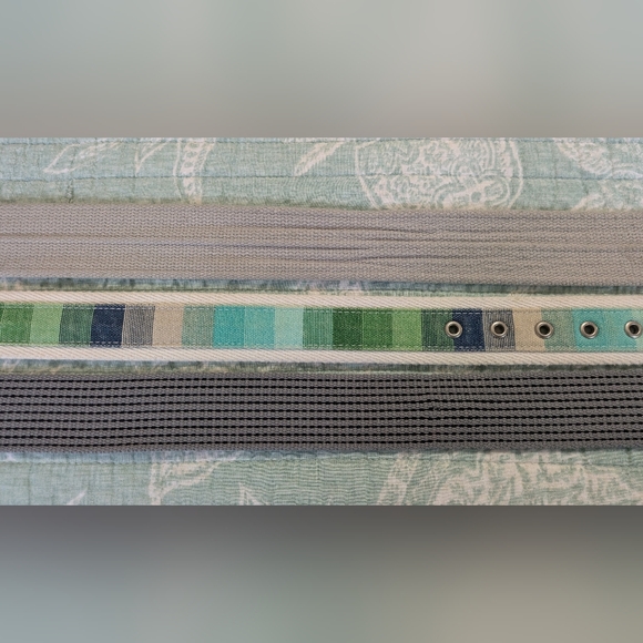 Bundle Of 3 Canvas Belts For Women. - Picture 2 of 3
